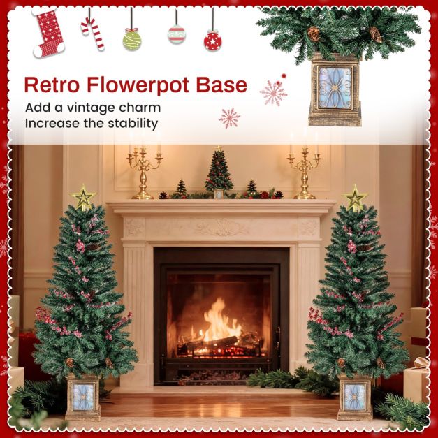 Coast Kerstdecoratie Set - Boom - Slinger - Krans - Entree - PVC - 4-delig