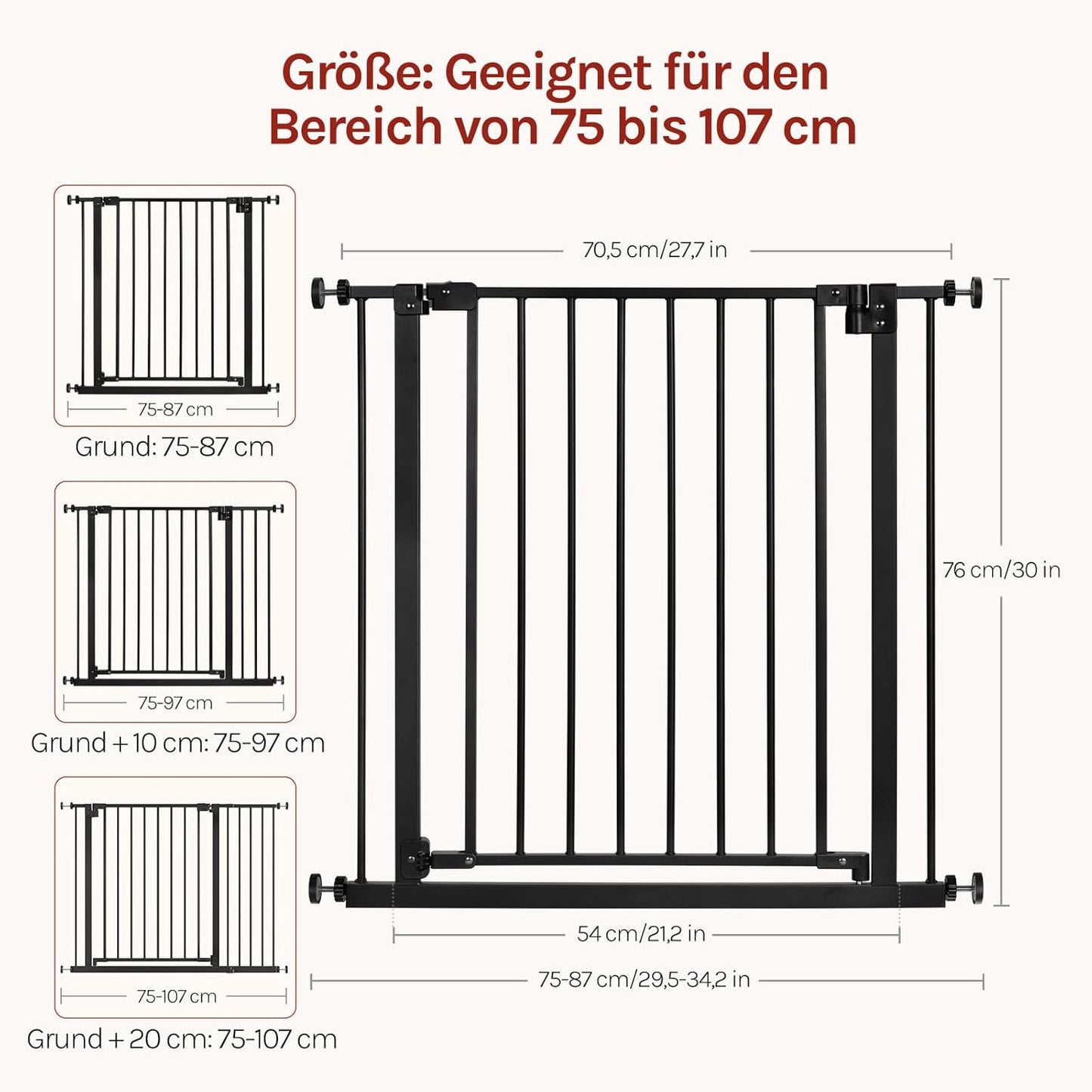 WOLTU Traphekje - 75–97 cm - 2 Verglendeningen - Zwart
