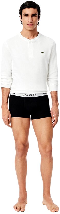 Lacoste 3-Pack Trunks Heren Boxershorts - Zwart - maat M - Slim Fit Stretchkatoen