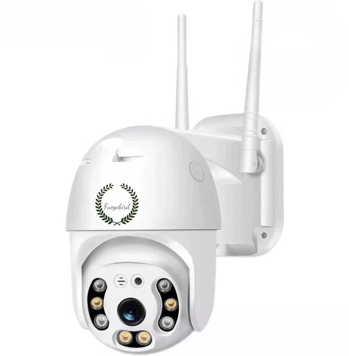 Fuegobird Full HD 1080P Wifi Smart Bewakingscamera's - PTZ IP Camera - IP66 Waterdichtheid - Binnen en Buitengebruik - Ondersteuning 2.4G/5G WIFI - ONVIF - Wit