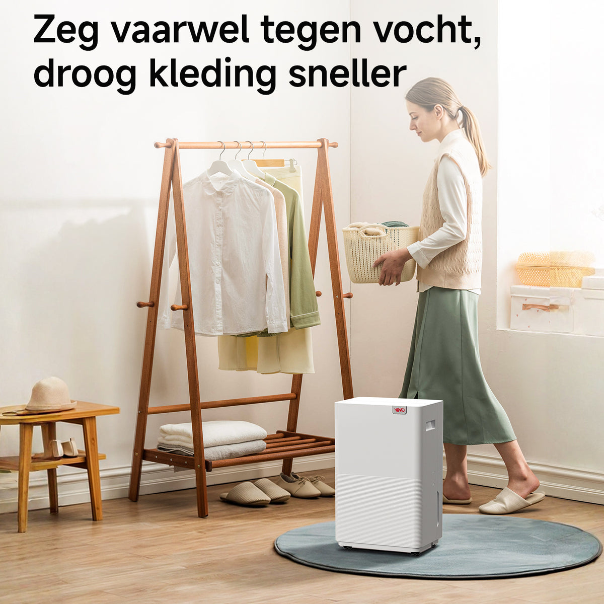 VINO slimme luchtontvochtiger 20 l/dag - wifi - 2,5 l reservoir - wit