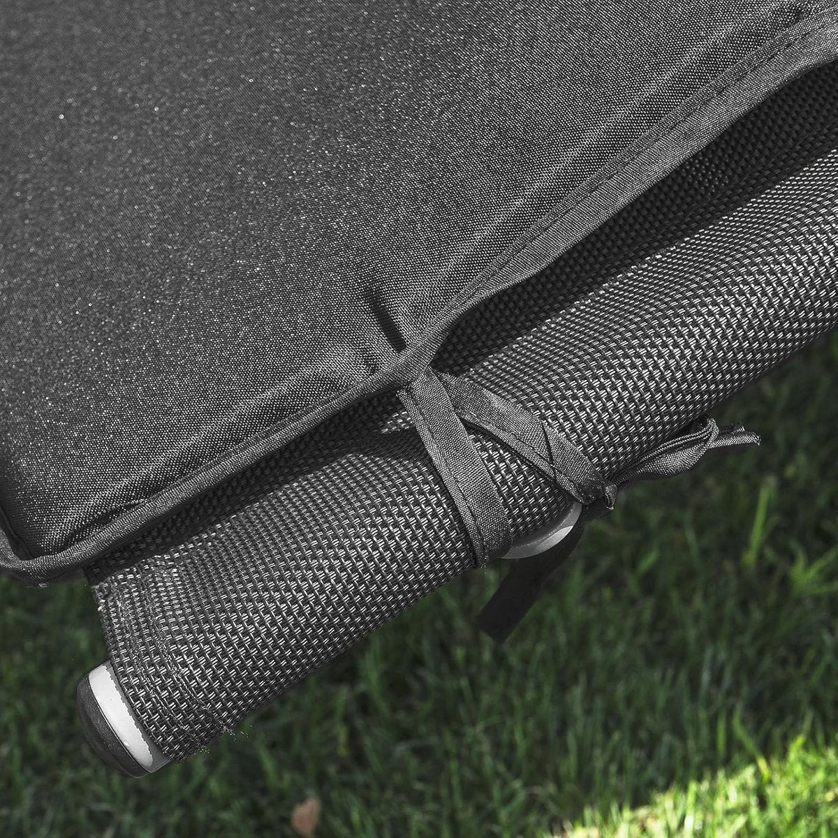 SoBuy OGS28-P02 Kussen voor Schommelstoel - Ergonomisch - Hoofdsteun - 170 x 50 x 5 cm - Zwart