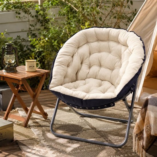 Moon Chair Opvouwbaar – Campingstoel – Loungestoel – Verstelbaar – Gevoerde Klapstoel