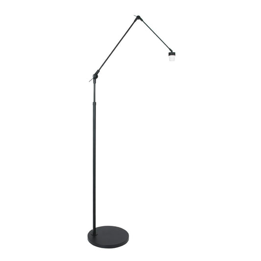 Prestige Chic Moderne Vloerlamp – 1-Lichts – Draaibaar, Kantelbaar & Uitschuifbaar tot 250 cm – E27 – 35x100 cm – Woonkamer / Kantoor – Mat Zwart