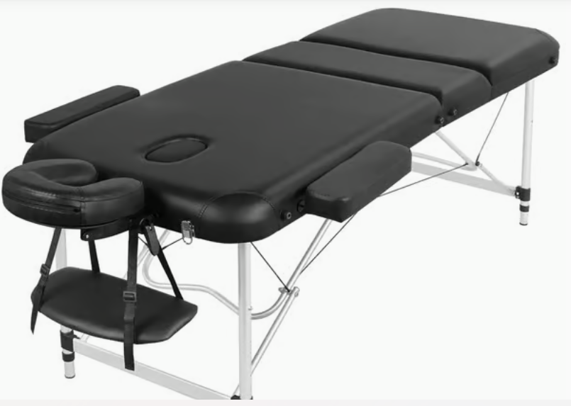 Yaheetech Massagetafel Draagbaar & Verstelbaar 3-Zones - 213 x 92 cm - Hoogte 67,5-88 cm