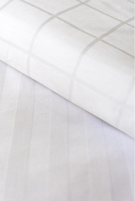 De Witte Lietaer Dekbedovertrek Katoen Satijn Zygo - Lits Jumeaux - 240 x 220 cm - Wit