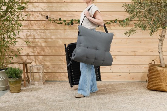 909 Outdoor Premium Ligbed met comfortabel kussen - Verstelbare Rugleuning - 189x59x30cm - Max draagvermogen: 110KG