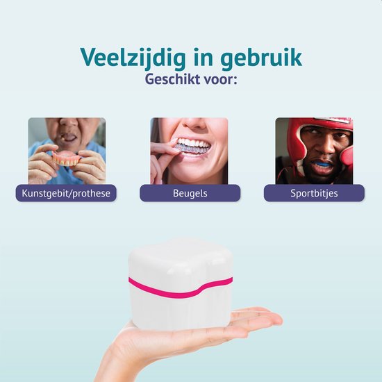 Beugelbakje Roze – Inclusief Lekbakje – Opbergdoosje voor Beugel en Retainer