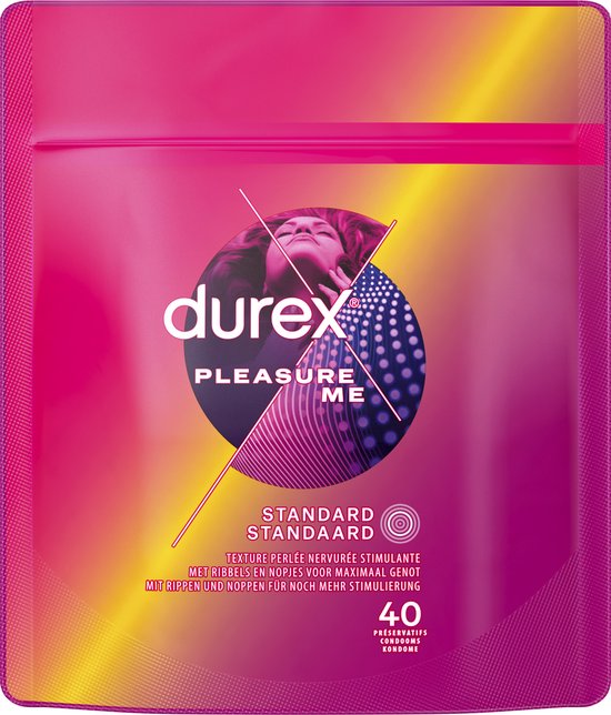 Durex Condooms - Pleasure Me - 40 stuks - Voordeelverpakking