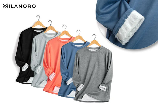 Milanoro Fleece Tuniek Dames - Warm Gevoerd - Zwart - Maat L