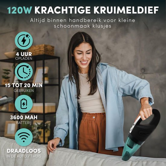 STAUS&BACH Supernova - Kruimelzuiger - Lichtgewicht - snoerloos - Zwart