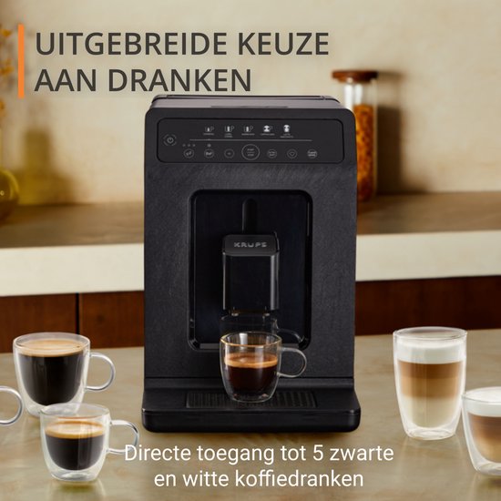 Krups Evidence EA8968 - Volautomatische Espressomachine - One-Touch Cappuccino & Latte Macchiato - 5 Koffierecepten - Zwart