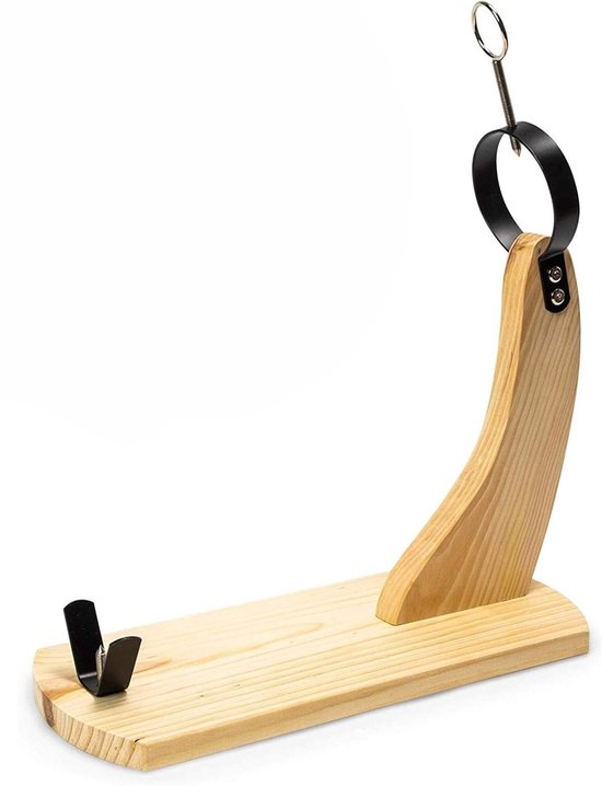 Ceruzo Hamhouder – Houten Hamstandaard met Metaal – Spaanse Ham 4–9 kg – 40x19x36 cm