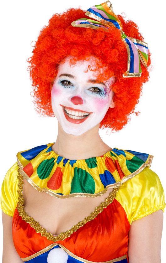 dressforfun - Vrouwenkostuum clown Fridoline XL - verkleedkleding kostuum halloween verkleden feestkleding carnavalskleding carnaval feestkledij partykleding - 300780