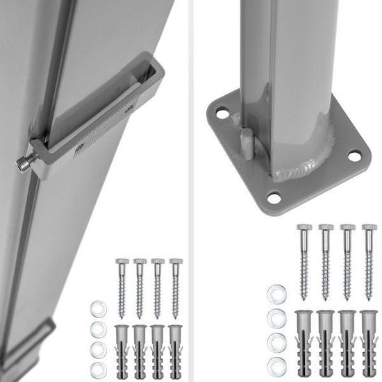 tectake - Uitschuifbaar aluminium windscherm tuinscherm 180 x 300 cm beige 401529