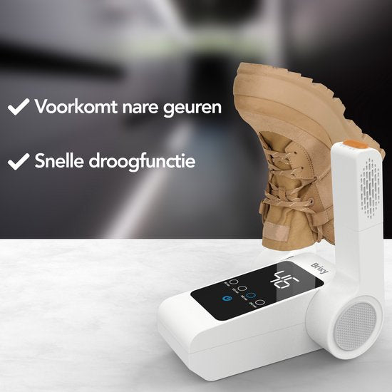 Brixy Schoenendroger & Schoenverfrisser - Ozone - Droogfunctie - Schoendroger Fresh - Shoe Dryer - Wit
