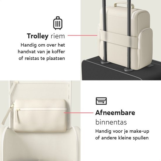 ONYX Toilettas Beige - Make Up Tasje - Cosmetica Organizer