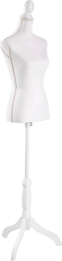 tectake® - paspop - damesbuste torso - wit - hoogte verstelbaar - 402566