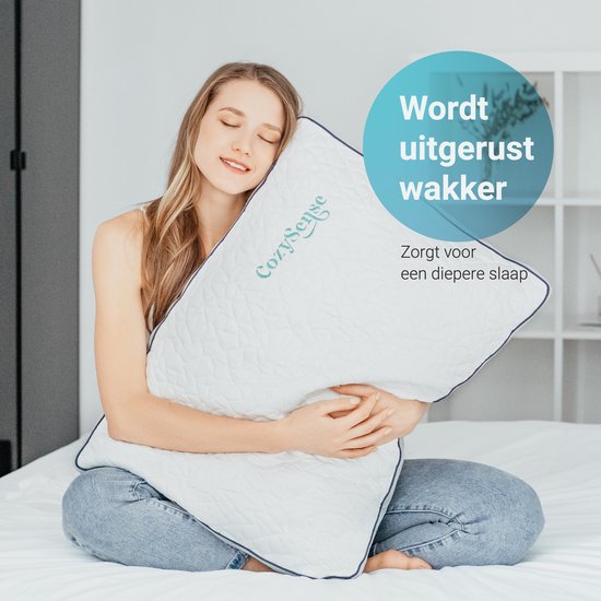 CozySense® Hoofdkussen Traagschuim - Ergonomisch Memory Foam Kussen - Tegen Nekklachten - Aanpasbaar Slaapkussen - Pillow - Zijslaper, Rug-, & Buikslaper