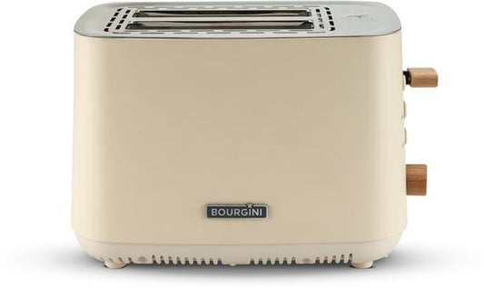 Bourgini Harmony Broodrooster - Echte Beukenhouten elementen - Toaster- Extra hoge broodlift en 2 brede brood sleuven - 7 warmteniveaus