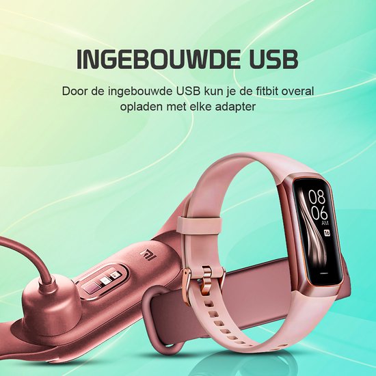 Otiume Activity Tracker HR - Smartwatch Sporthorloge met Stappenteller en Hartslagmeter - Fitness Tracker met Bloeddrukmeter - Roze - Dames, Heren & Kinderen