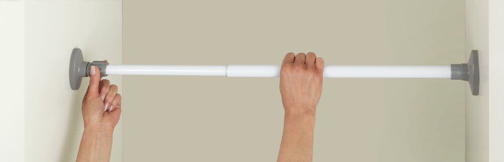 WENKO Herkules Klemrek Wit - Verstelbaar 47-80 cm - Zonder Boren