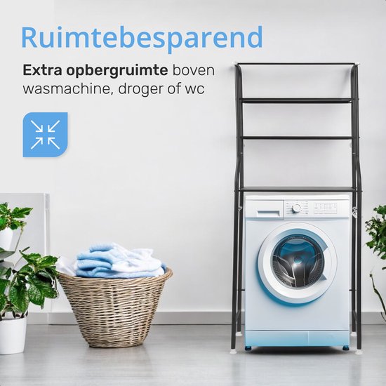 Luft Wasmachine ombouw - Opbouw - Meubel - Kast - Badkamer - 160 x 44 cm - Wc