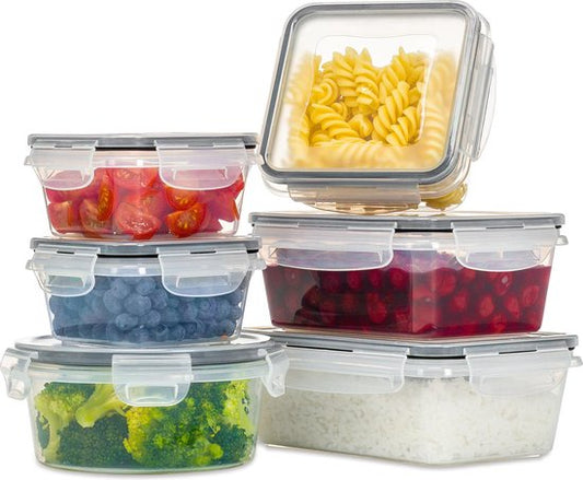 Stosh Vershoudbakjes - Meal Prep Bakjes - Diepvriesbakjes - Voedselcontainer - 6 stuks - Plastic - BPA vrij