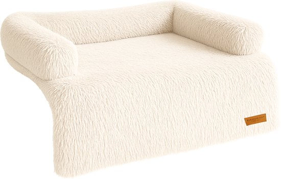 By Cee Cee Origineel Hondendeken Bank – Hondenkleed Bank - Hondenmand - Premium - Volledig Afritsbaar - Beige- 102x90 - Maat L
