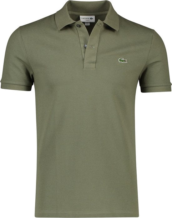 Lacoste 1hp3 Heren S/s Polo 12 Polo's & T-shirts Heren - Polo shirt - Olijf - Maat XS