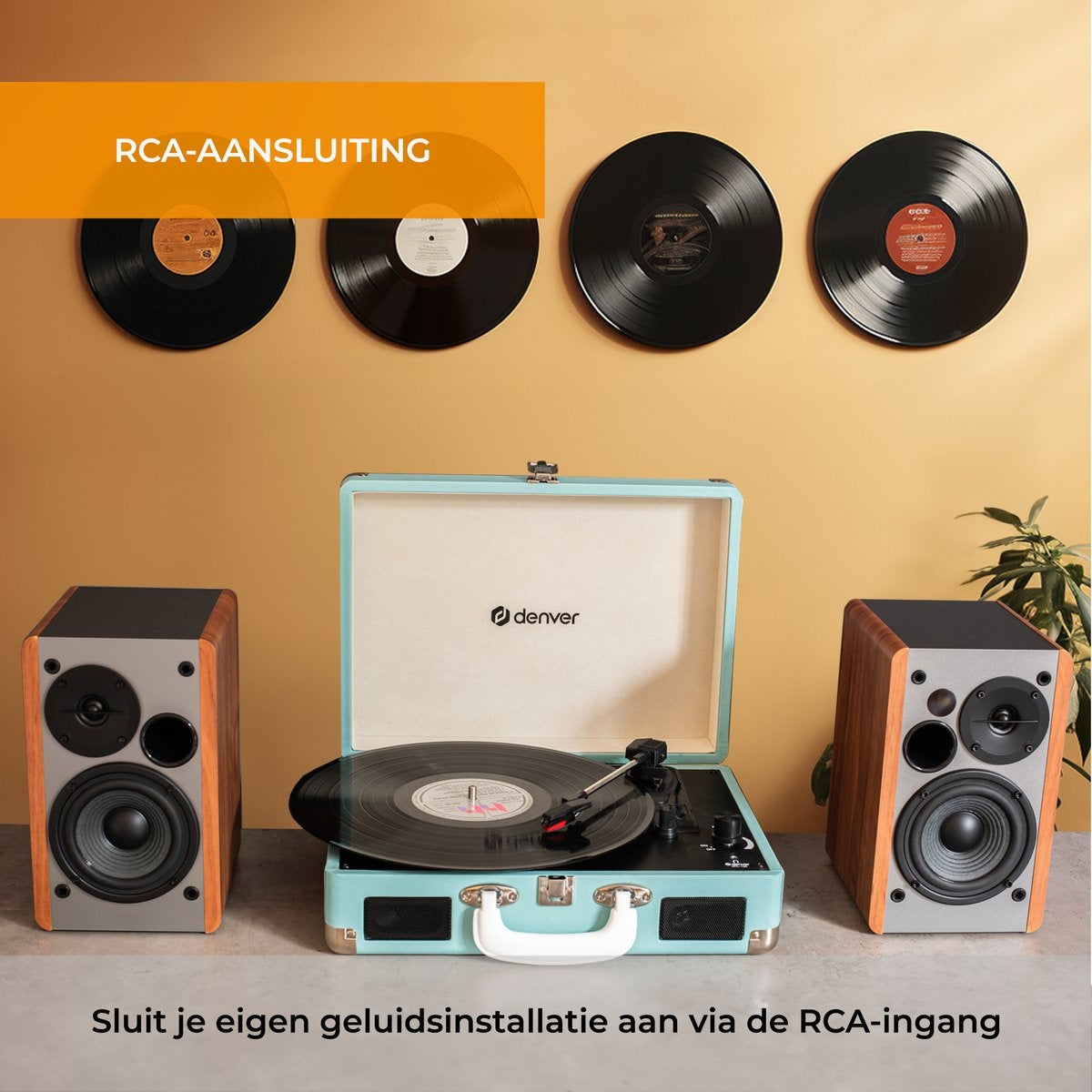 Denver Platenspeler - Ingebouwde Speakers - Incl. PC Software - Auto-stop - Retro - VPL120 - Blauw