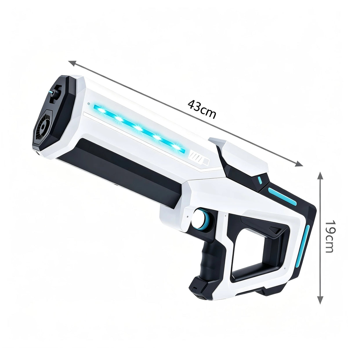 Elektrische waterpistool met automatische afvuurfunctie, lichtversie, blauw