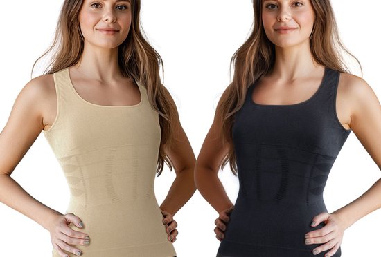 Milanoro - Figuurcorrigerend ondershirt voor dames - Zwart - M