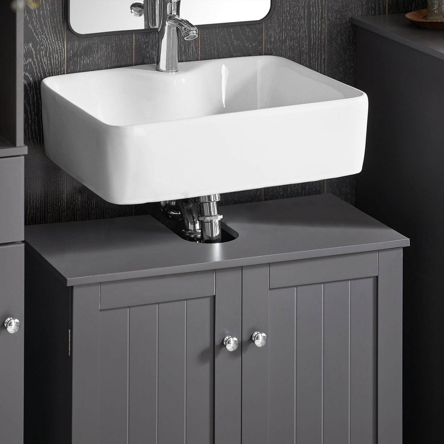 SoBuy 2-Laags opbergkast - 60 X 29 X 60cm - Grijs
