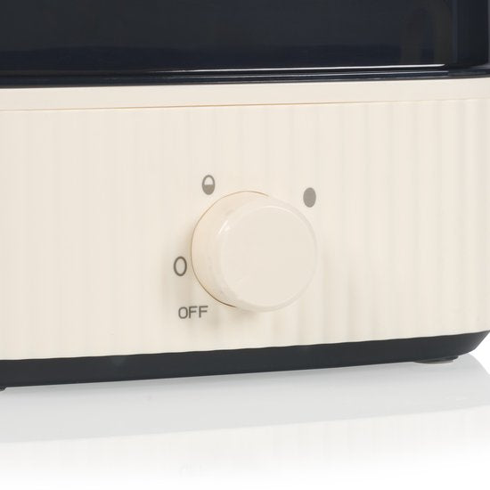 Princess Eierkoker Wave 262047 - 6 eieren - 300 W - Retro - Zwart - Beige