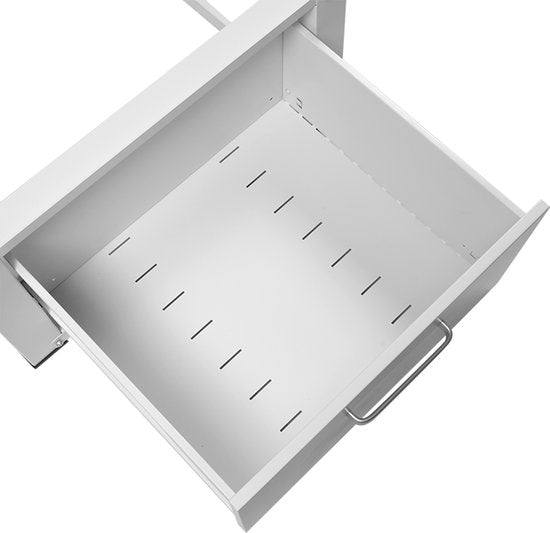 Vonia Wasmachine Verhoger - Wasmachine Verhoger met lade - Wasmachine Sokkel - Wasmachine Kast - Wasmachine ombouw - 63x54x31 - Wit