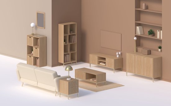5Five Tasso Opbergmand - 31x30x31cm - Beige