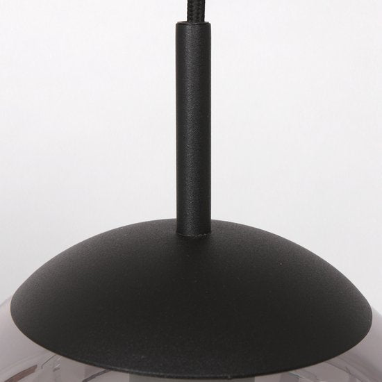 Steinhauer - hanglamp - Bollique LED - zwart - glas metaal - design lamp - E27 - 3499ZW