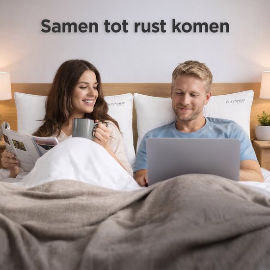 CozySense® Hoofdkussen - Set van 2 - 50x70 CM - Ademend Slaapkussen met Zachte Microvezel Hoes - Hotel Kussen - Pillow - Voor Zij-, Buik- en Rugslapers