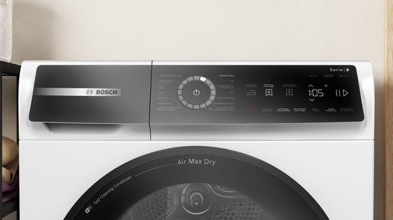 Bosch WRB247D0FG - Serie 8 - Wasdroger - Warmtepompdroger - 9 kg - Energielabel A - Zelfreinigende condensor Blijvend energiezuinig - Air Max Dry: perfecte droogresultaten en laag energieverbruik.