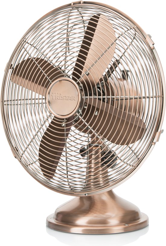 Tristar VE-5970 - Retro tafel ventilator - Ø30 cm - Koperen afwerking - 3 snelheidsstanden