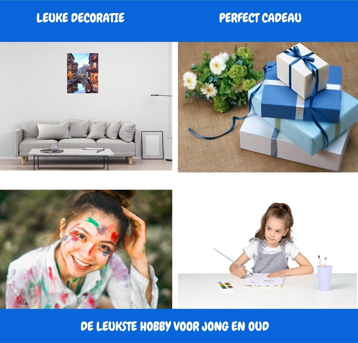 DIY Schilderen op Nummer – Venetië Landschap – Ontspannend Schilderpakket 40x50 cm