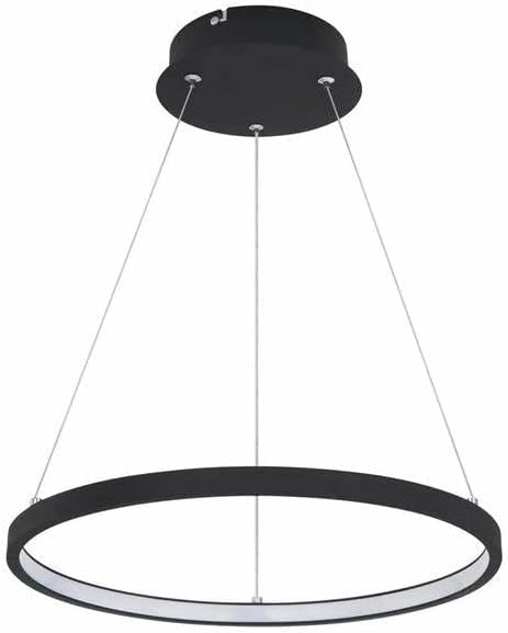 LED hanglamp met enkele ring | Ø 38,5cm | Zwart | Cirkelvormige hanglamp