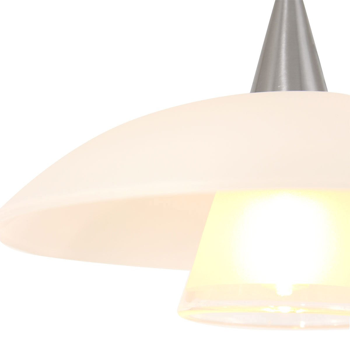 Tafellamp Tallerken 2657ST - Staal/Wit - Modern Design - Inclusief LED Lichtbron - Steinhauer