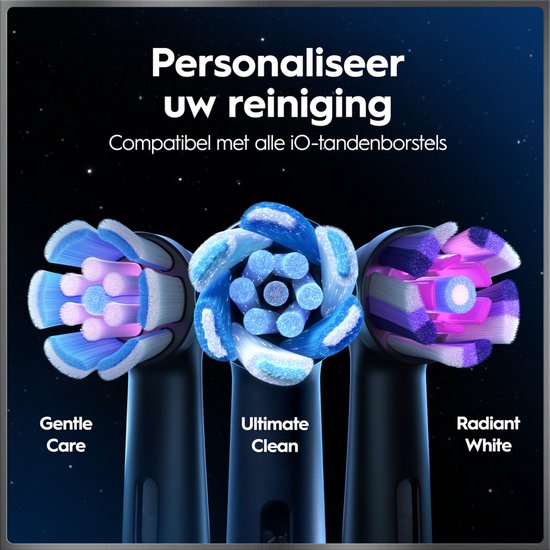 Oral-B iO 10 Elektrische Tandenborstel - Zwart - inclusief Oplaadreisetui en Opzetborstelhouder