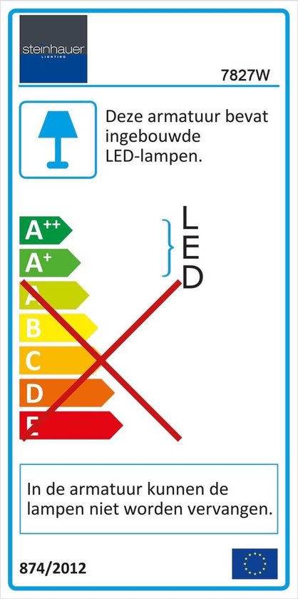 Plafondlamp Galaxy 7827W Wit 2700 Kelvin - Kunststof/Metaal - Modern - Mexlite, Geschikt voor Badkamers (IP44)