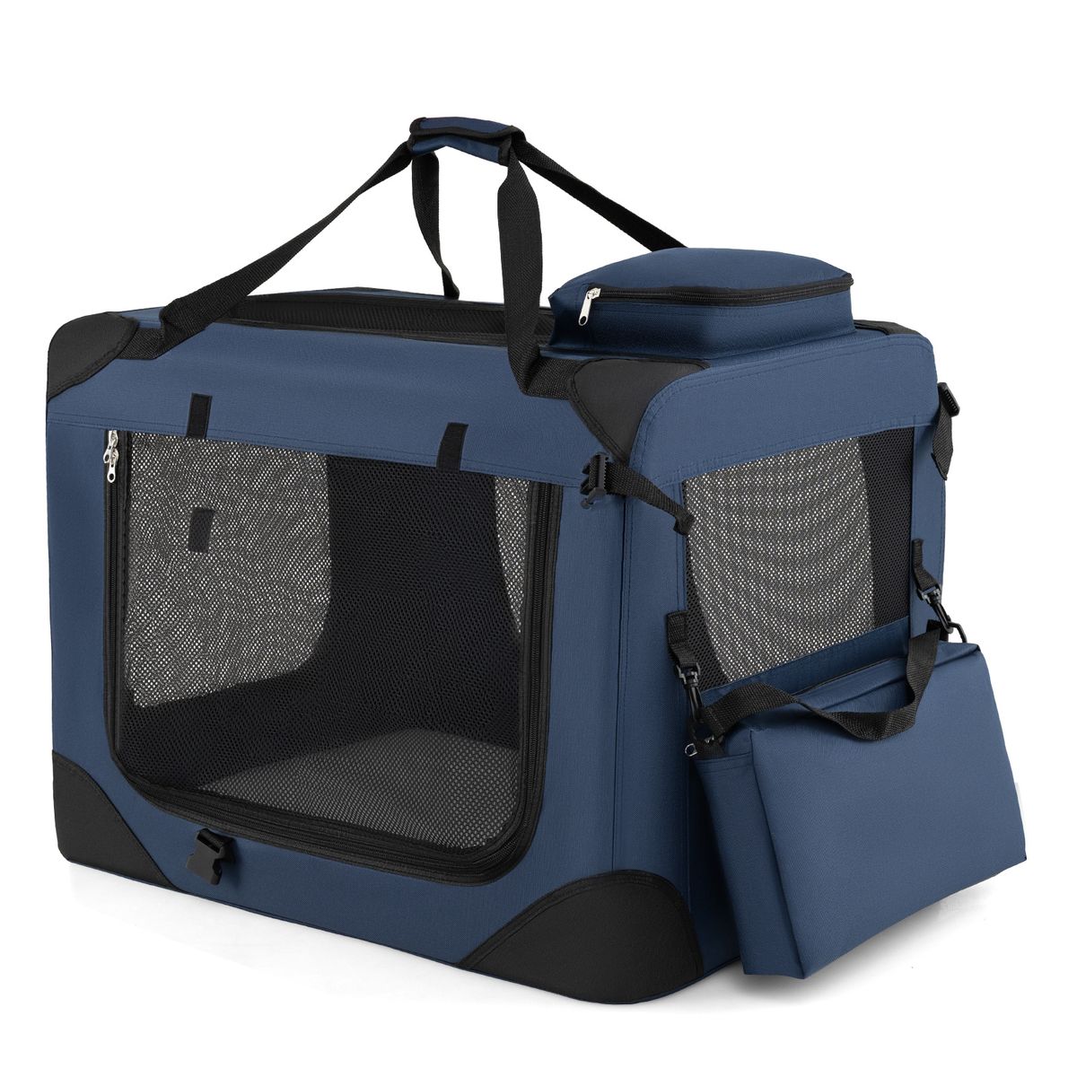 Coast Opvouwbare Hondentransportbox - draagbaar - ademende netvensters - blauw