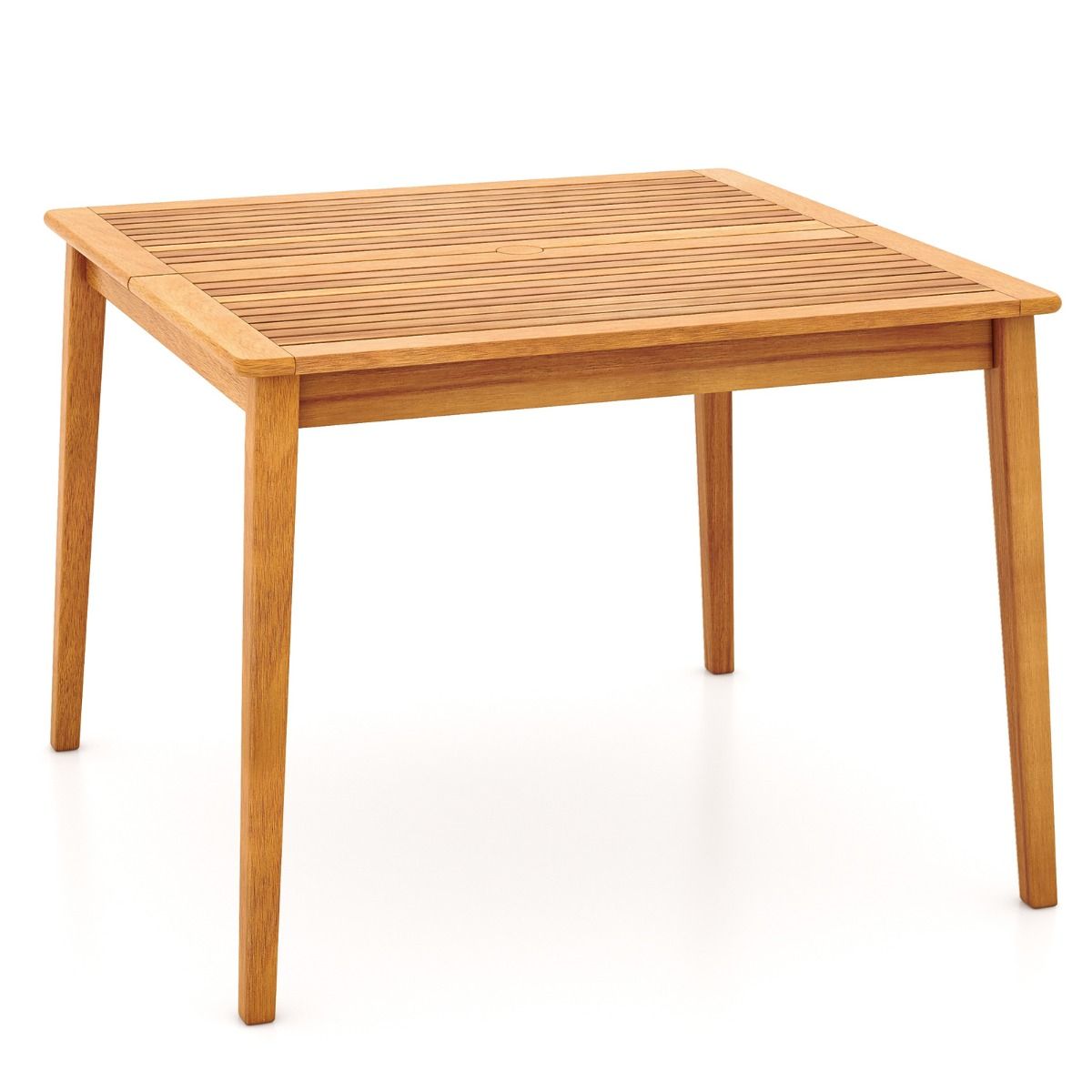 Coast Tuintafel van acaciahout - vierkant - met parasolgat - natuurlijk - 100 x 100 cm