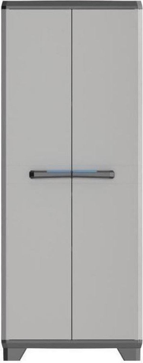 Kis Opbergkast – 3 Verstelbare Planken – Draagkracht 15 kg per plank – 68 x 39 x 173 cm – Grijs/Zwart
