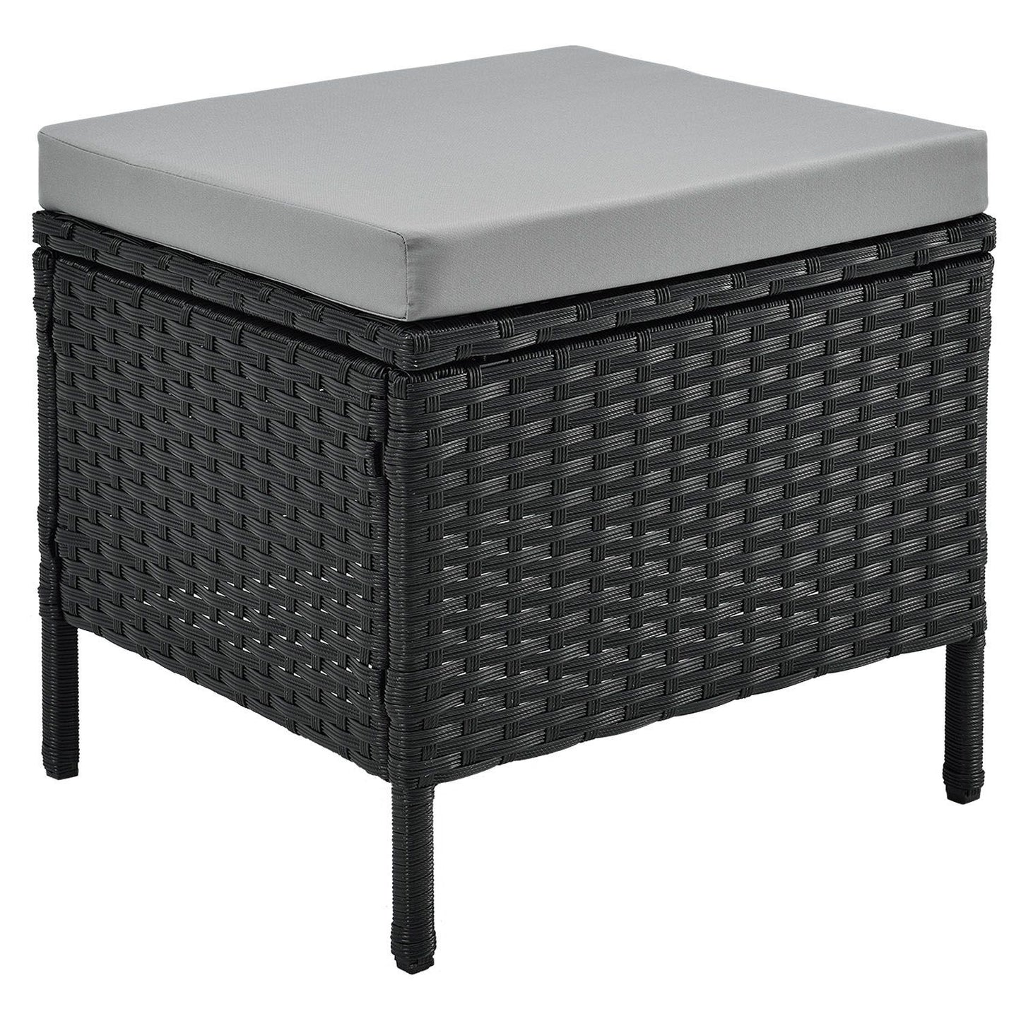 Manacor Polyrotan Loungeset - Zwart - 7-persoons - Met Kussens